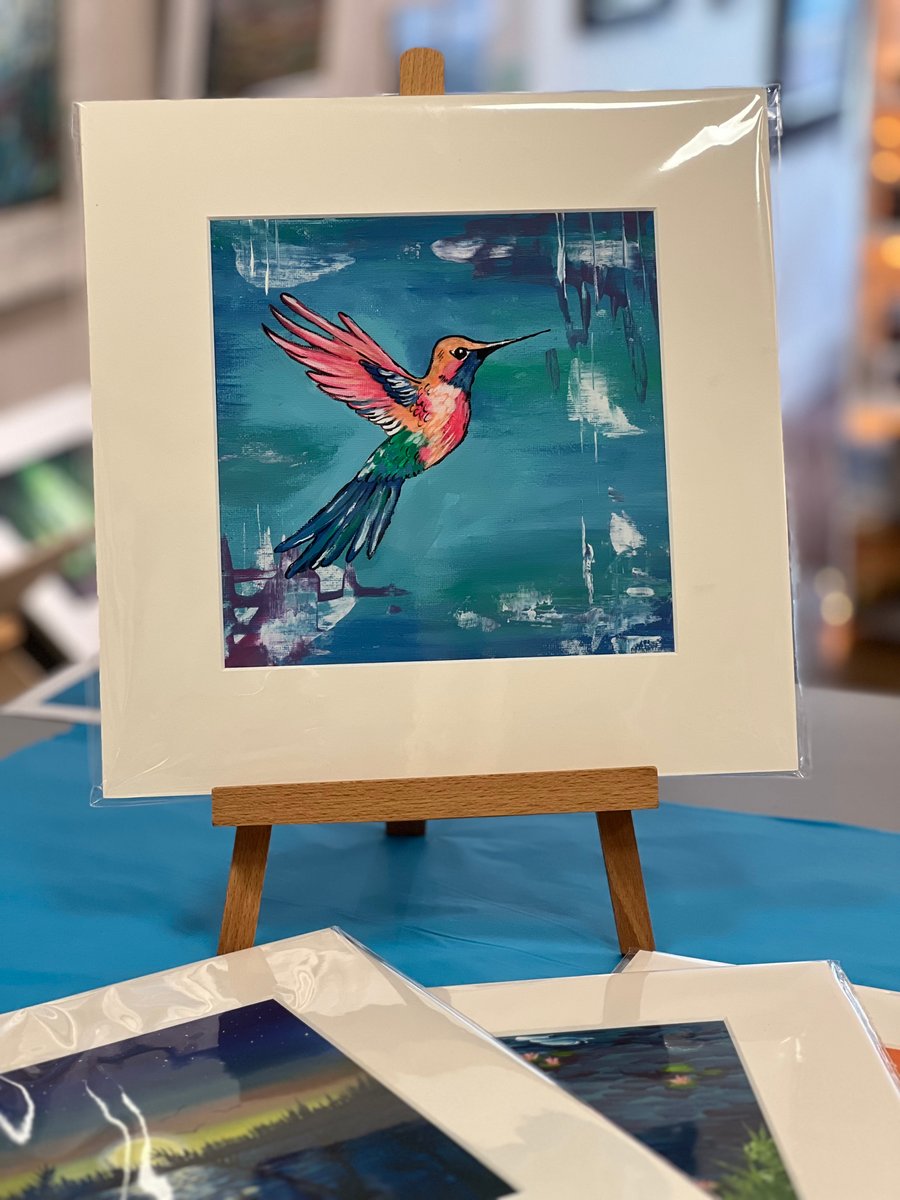 Acrylic painting on canvas, The Hummingbird.