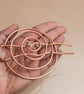 Copper Spiral bun cage ,hair bun holder,hair bun ,hair slide, copper bun holder - Image 4