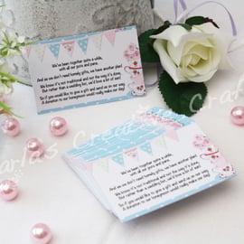 Tea Cup Stack Wedding Money Poems