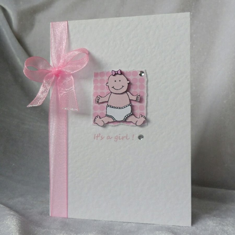 It's a Girl A6 Baby Card