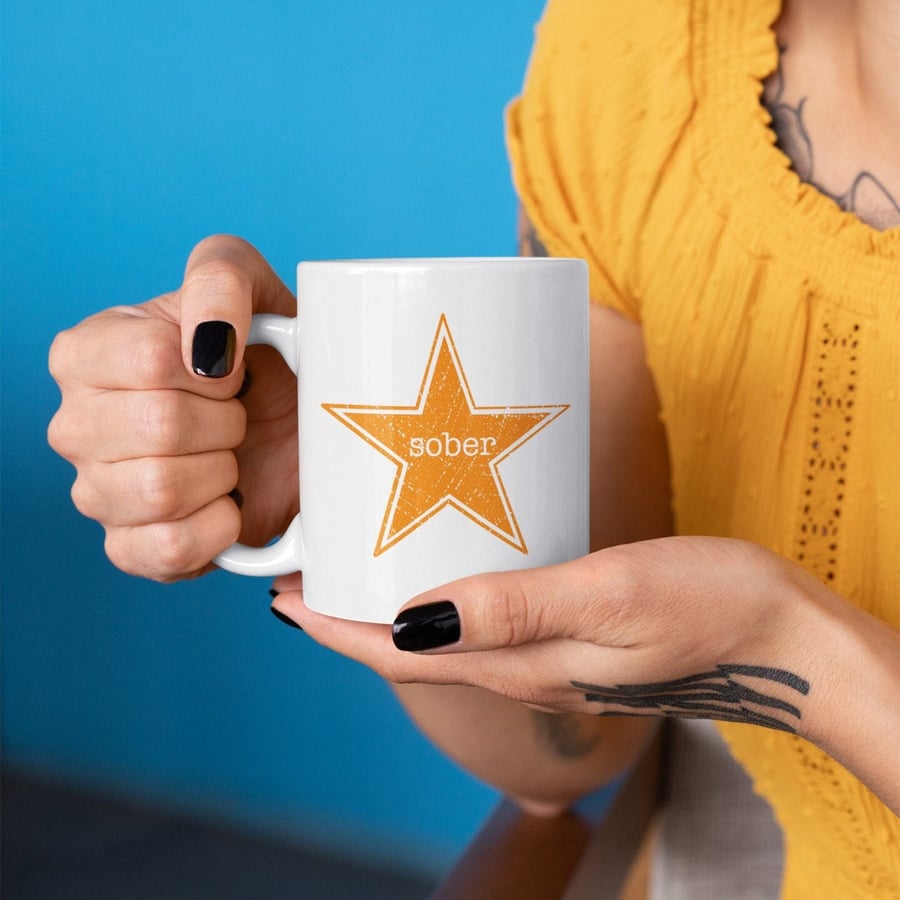 Sober Star - sober mug sobriety gifts, AA gifts Sobriety gift for women, sober a