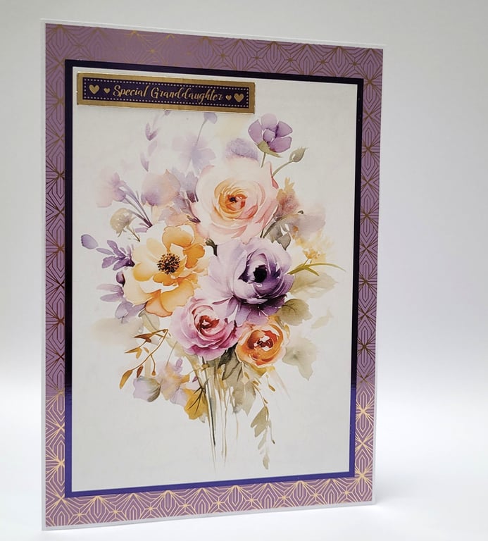 Granddaughter Greeting Card - Especially for You - Floral Any Occasion Card