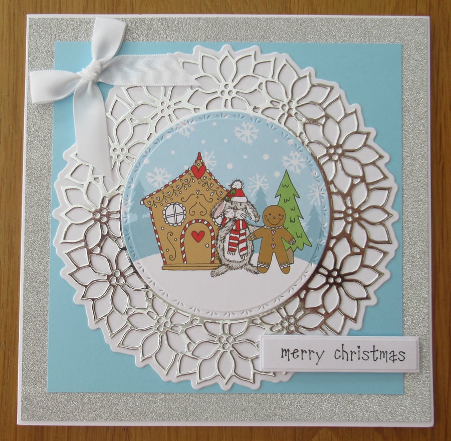 7x7" Gingerbread House - Luxury Christmas Card