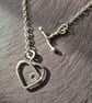 Black and grey flower bead necklace - Image 2