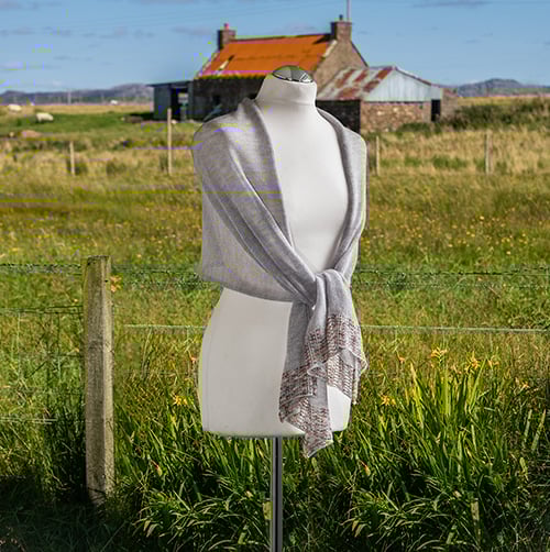 Silver Superfine Merino Shawl. Wedding Stole. Bridal Accessories. Merino wrap.