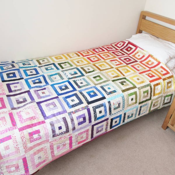 Rainbow Patchwork Quilt