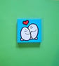 Cheps in Love - Mini acrylic painting on canvas - Image 2