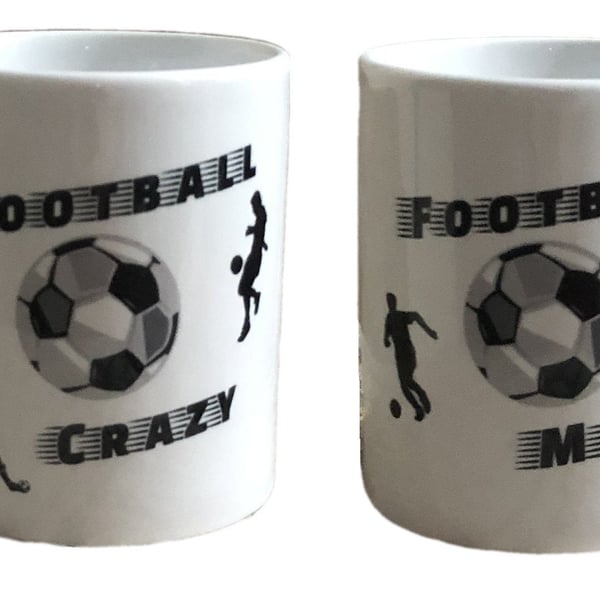 Football Crazy, Football Mad Mug. Mugs for Football fans