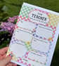 All About My Teacher - Fill in the blanks thank you card