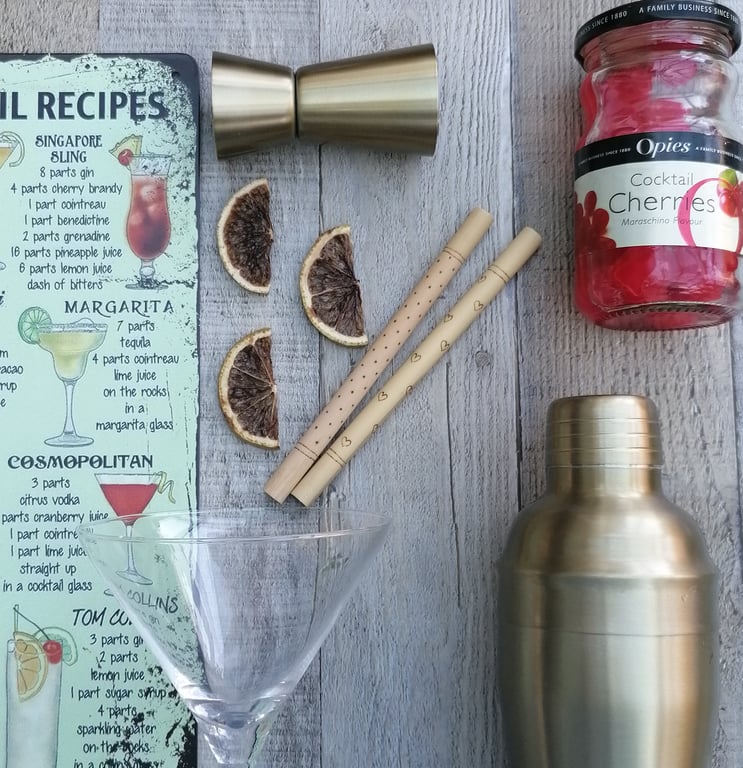 Decorated Cocktail Bamboo Straw