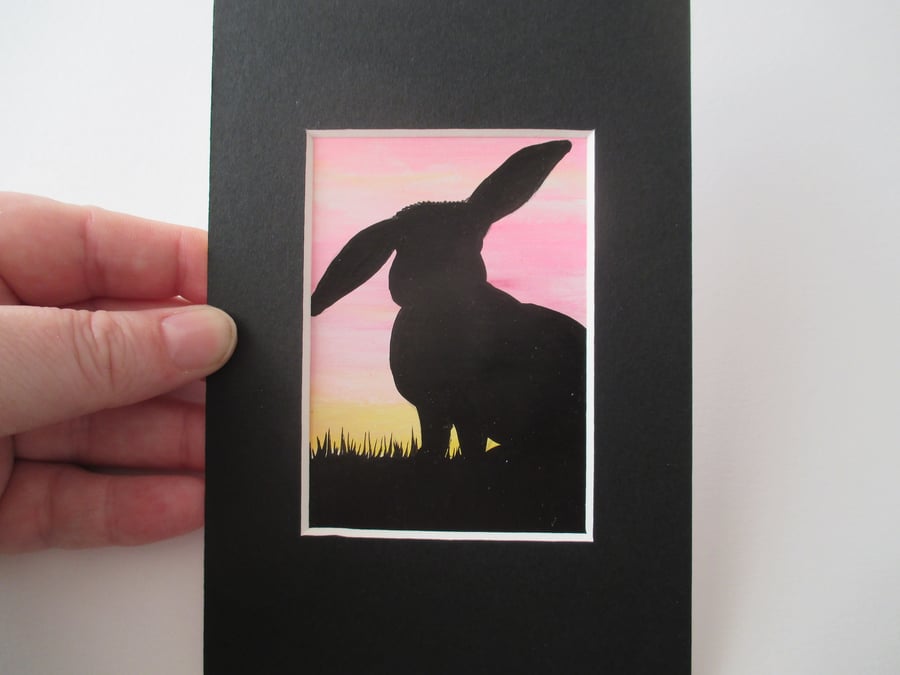 ACEO Rabbit aceo silhouette