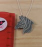 Sterling Silver Zebra Head Necklace (SKU201025) - Image 3