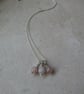 shades of pink sterling silver gemstone necklace, silver & rose quartz necklace - Image 4