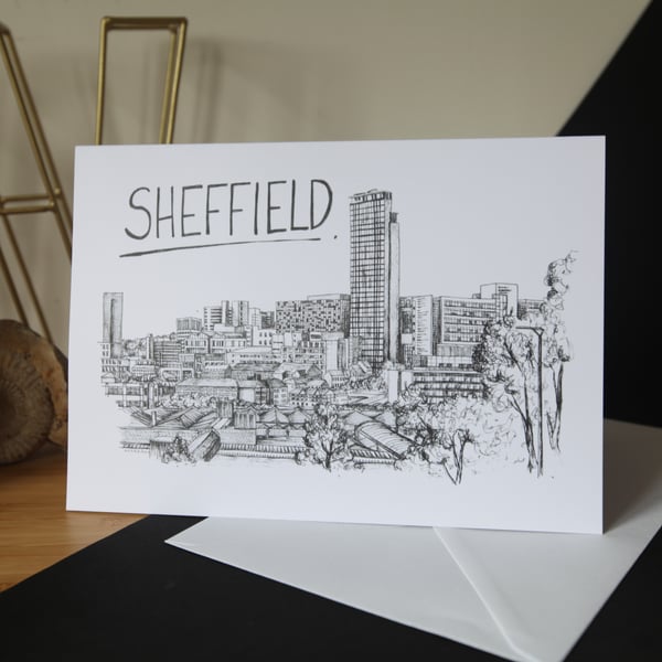 Sheffield Skyline Greetings Card