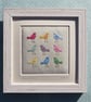 Hand-stitched Happy Little Birds framed embroidery - a gift to last forever! - Image 2