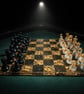 Luxury Resin & Gold Leaf Chess Set – Handcrafted Statement Board with Pieces