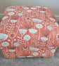 Fryetts Bergen Burnt Orange Floral Fabric Chair & Footstool Adult Armchair  - Image 7