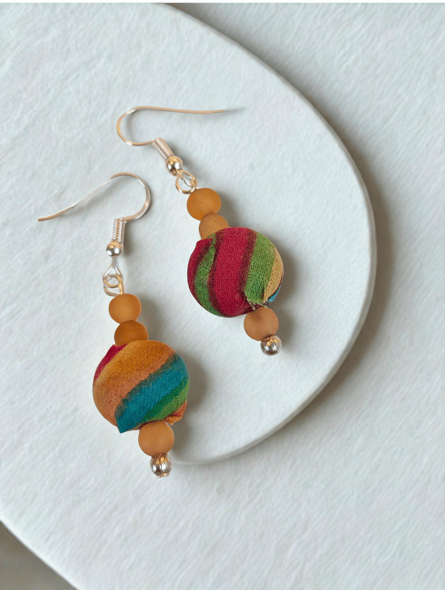Muted Rainbow Earrings 