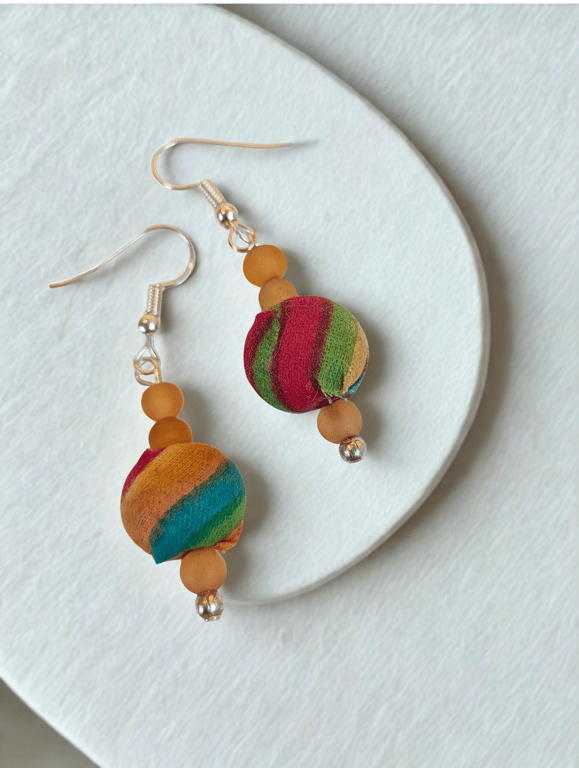 Muted Rainbow Earrings 