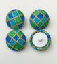 Buttons, hand painted silk covered - Image 2