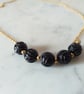 BLACK ROSE NECKLACE-AGATE NECKLACE-FLORAL NECKLACE - FREE UK SHIPPING - Image 7