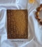 Original textured artwork, Golden floral acrylic painting, Free UK delivery  - Image 1