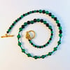 Green Onyx And Black Onyx Necklace - Handmade In Devon