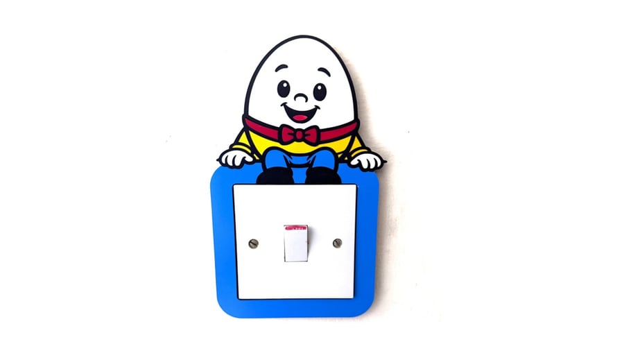Humpty Dumpty Wooden Light Switch Surround - Handmade Nursery Decor
