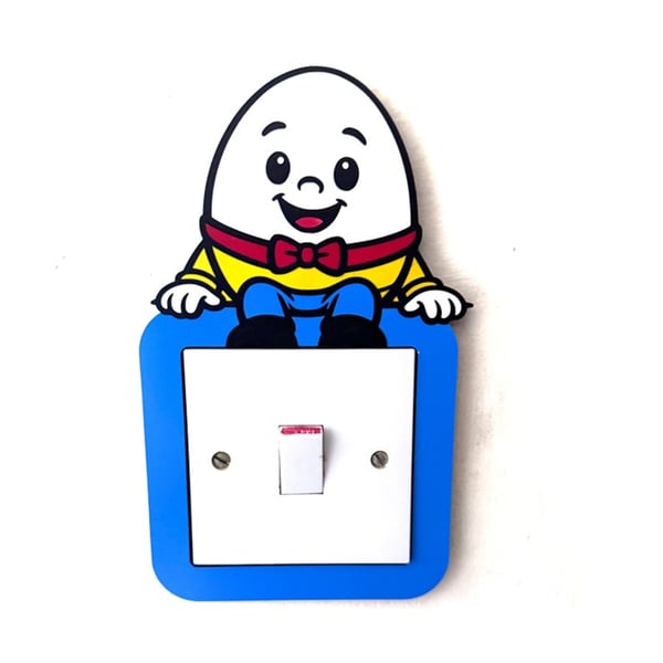 Humpty Dumpty Wooden Light Switch Surround - Handmade Nursery Decor
