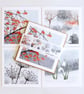 Winter Garden Greeting Cards pack of 4 blank illustrated cards - Image 10