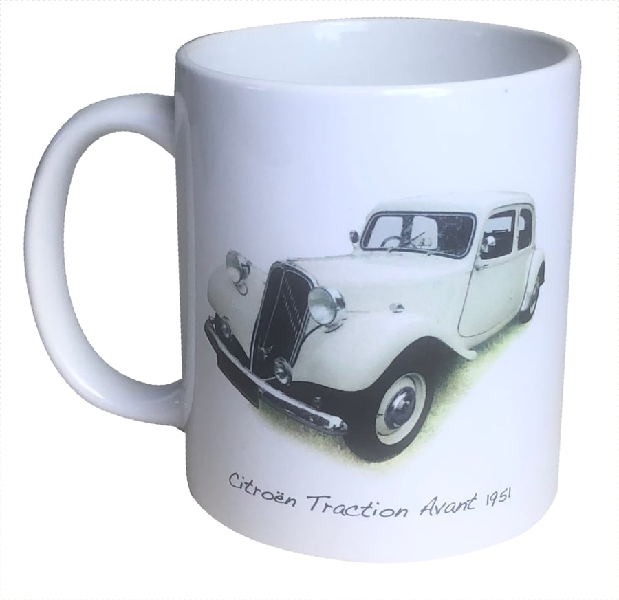 Citroen Traction Avant 1951 - 11oz Ceramic Mug for Classic French Car fan