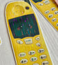 Holographic Yellow Retro Phone Sticker - Y2K Nostalgia Brick Mobile Sticker - Image 6