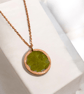 Yellow Jade & Copper Pendant - Abundance Stone with Fire Energy - Image 5