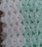 Crochet baby hat and blanket pale mint and white with crocheted flowers gift  - Image 8