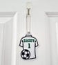 Dad Football Shirt Hanging Charm - Embroidered Football Decoration - Image 2