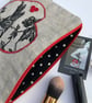 Linen Appliqued Zip Pouch - Image 3