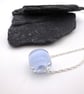 lampwork glass necklace, blue bead pendant - Image 4