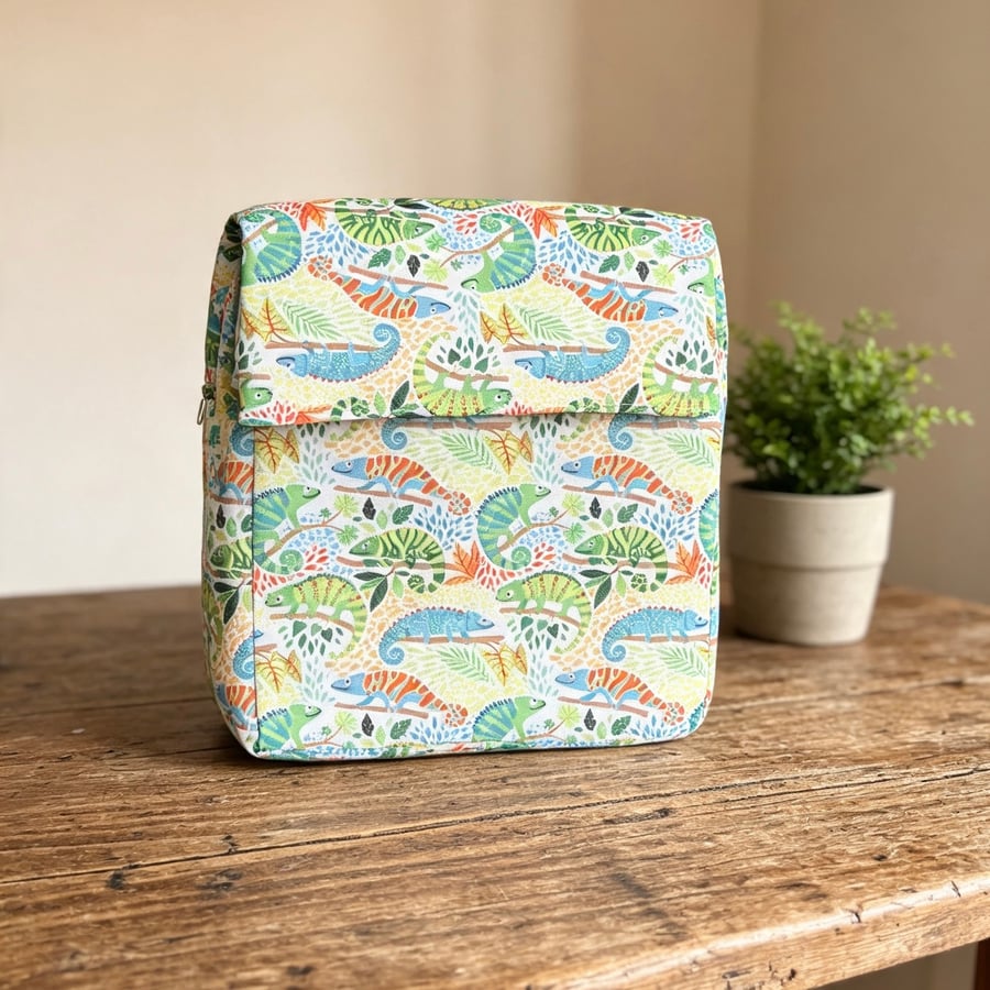 Chameleon Iguana Handmade Insulated Lunch bag 