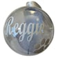 Pet Memorial Christmas Bauble - Personalised Paw Print Ornament with Feather. - Image 3