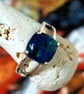 Azurite Malachite Sterling Silver Ring Size P-Q, size 56.5 - Image 4