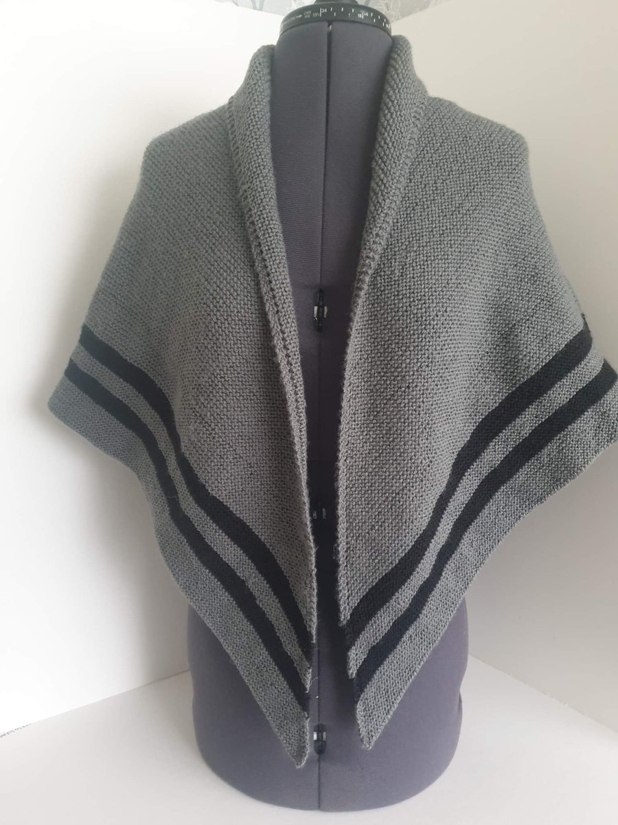 Grey and Black Wrap Shawl inspired by Claire's Rent Shawl Outlander