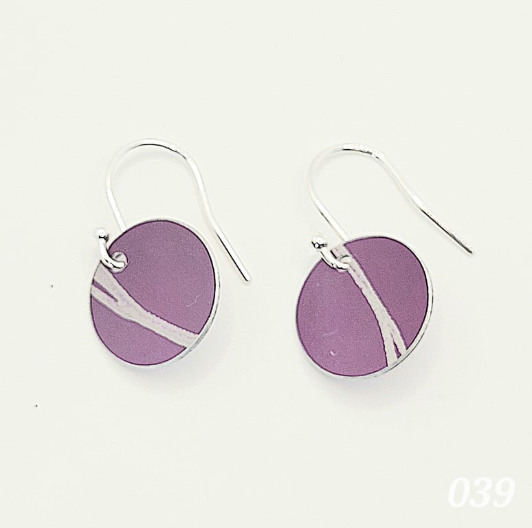 039 - Handmade Aluminium and Silver Reversible Earrings