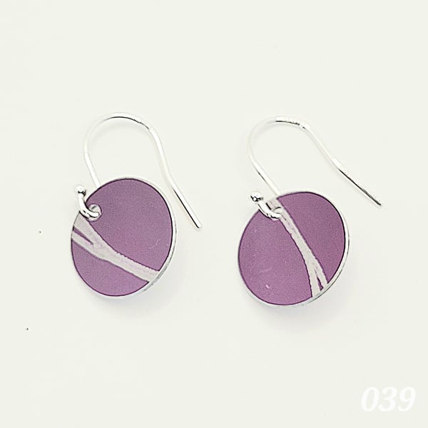 039 - Handmade Aluminium and Silver Reversible Earrings