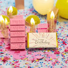 Luxury wax melt snap bar - handmade - rainbow cake scent - lovely packaging 