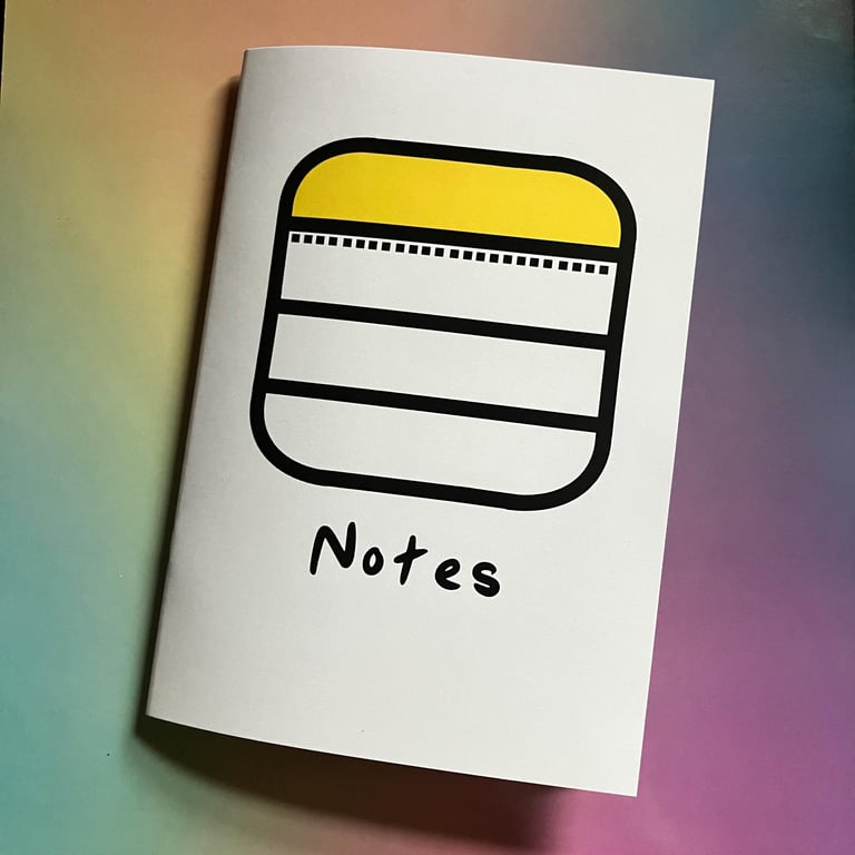 Notes - a zine using my notes app as inspiration 
