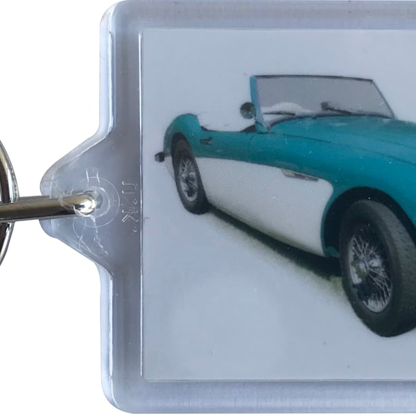 Austin Healey 3000 1959 - Keyring with 50x35mm Insert - Car Enthusiast