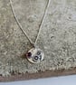 Wildflower Daisy and Garnet Pendant - Image 2
