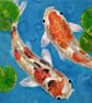 Koi Fishes painting on canvas. Ready to hang - Image 3