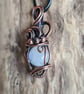 Handmade Natural Rainbow Moonstone & Copper Necklace Pendant Gift Boxed Crystal - Image 10