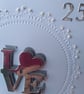 Silver wedding heart card - Image 3